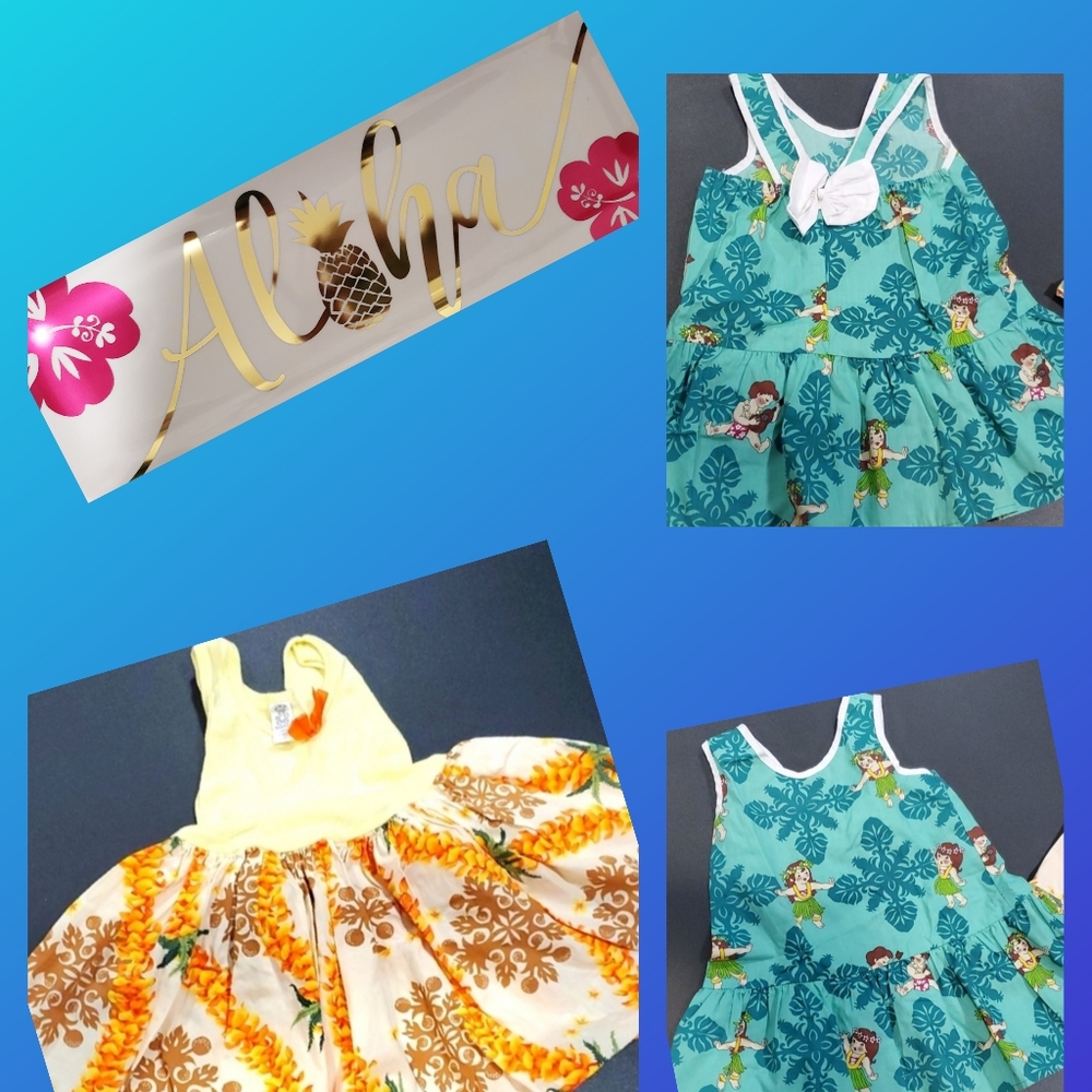 Hawaiian Mu'uMu'u For Babies Size Large 27-34 lbs